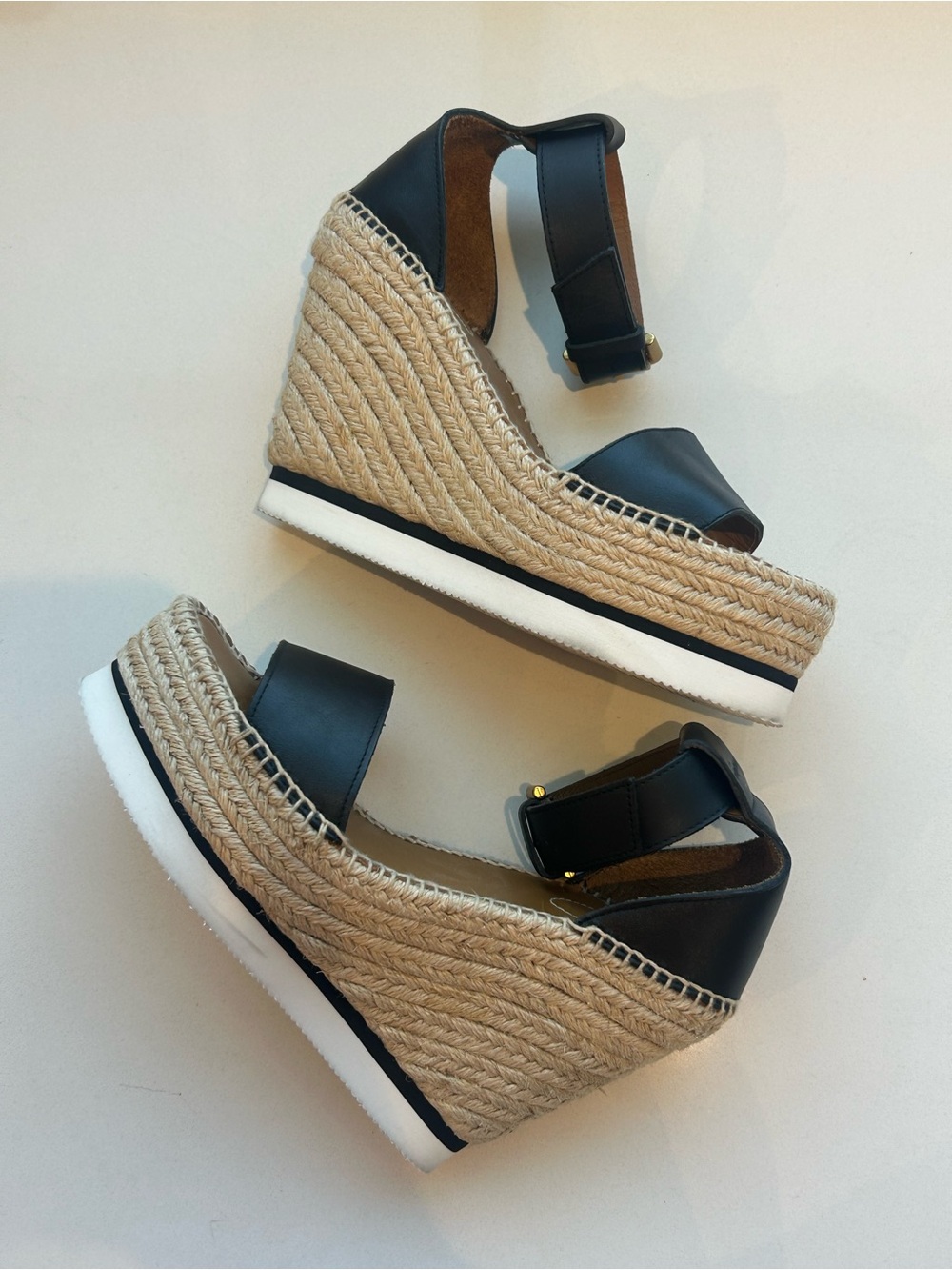 Black Glyn Wedge Sandal - Picture 5 of 6